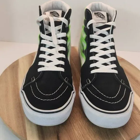 Vans Sk8-Hi 'Flame Black White' VN0A4U3CXEY Mens Size 10.5 - Picture 2 of 11